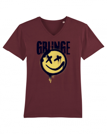 Grunge Music Smiley Burgundy