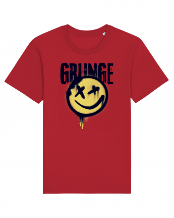 Grunge Music Smiley Red