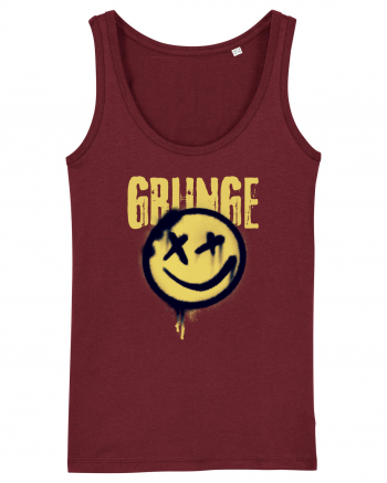 Grunge Music Smiley Burgundy