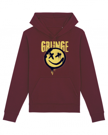 Grunge Music Smiley Burgundy