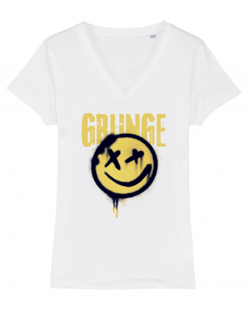 Grunge Music Smiley White