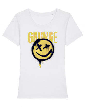 Grunge Music Smiley White