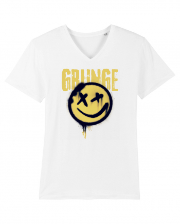 Grunge Music Smiley White