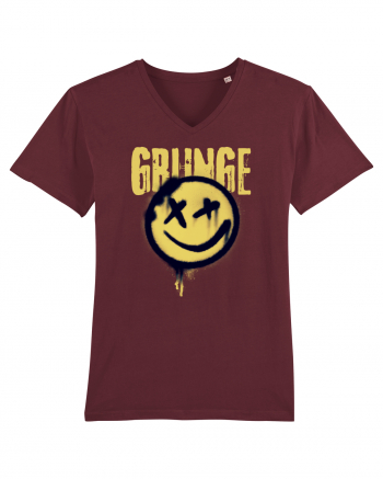 Grunge Music Smiley Burgundy