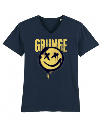 Grunge Music Smiley French Navy