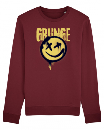 Grunge Music Smiley Burgundy