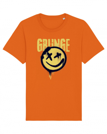 Grunge Music Smiley Bright Orange