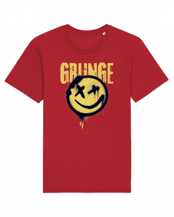 Grunge Music Smiley Red