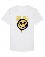Grunge Music Smiley Tricou mânecă scurtă guler larg Bărbat Skater