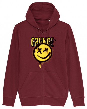 Grunge Music Smiley Burgundy