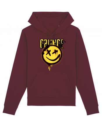 Grunge Music Smiley Burgundy