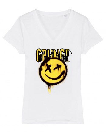 Grunge Music Smiley White