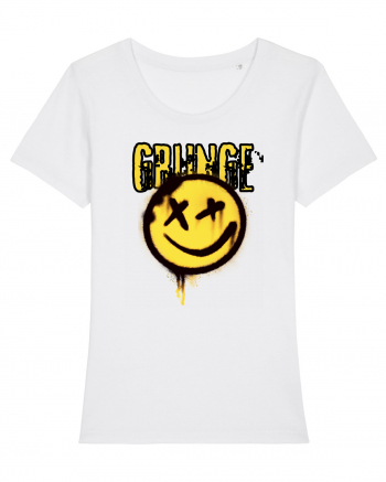 Grunge Music Smiley White