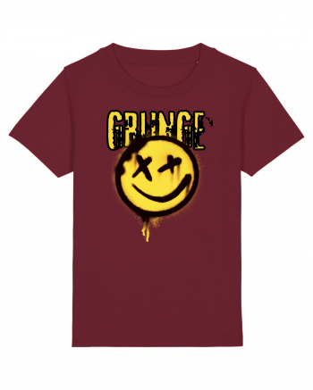 Grunge Music Smiley Burgundy