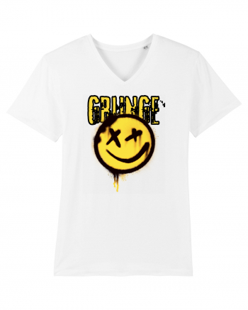 Grunge Music Smiley White