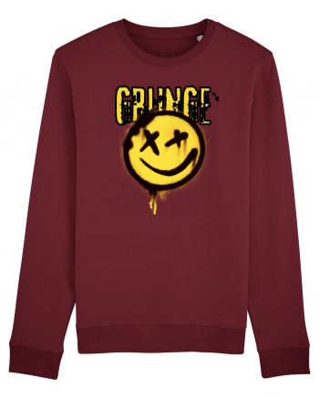 Grunge Music Smiley Burgundy