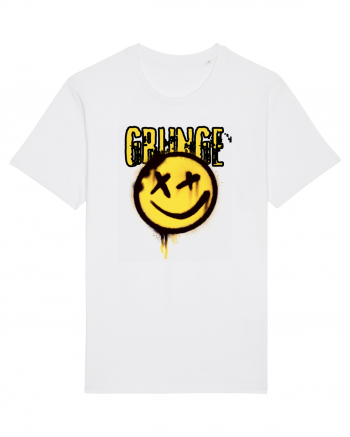 Grunge Music Smiley White