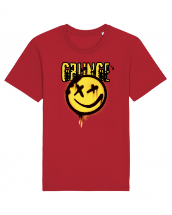 Grunge Music Smiley Red