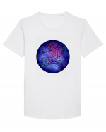 Galaxy Dragon Tricou mânecă scurtă guler larg Bărbat Skater