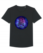 Galaxy Dragon Tricou mânecă scurtă guler larg Bărbat Skater