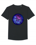 Galaxy Dragon Tricou mânecă scurtă guler larg Bărbat Skater