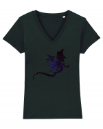 Galaxy Dragon Tricou mânecă scurtă guler V Damă Evoker