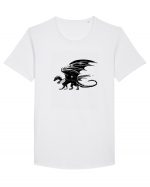 Galaxy Dragon Tricou mânecă scurtă guler larg Bărbat Skater