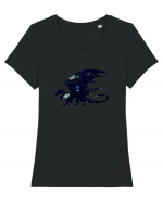 Galaxy Dragon Tricou mânecă scurtă guler larg fitted Damă Expresser