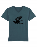 Galaxy Dragon Tricou mânecă scurtă guler V Bărbat Presenter