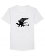 Galaxy Dragon Tricou mânecă scurtă guler larg Bărbat Skater