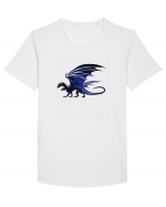 Galaxy Dragon Tricou mânecă scurtă guler larg Bărbat Skater