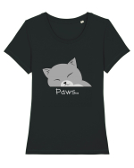 Paws Tricou mânecă scurtă guler larg fitted Damă Expresser