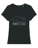 Purrfect Loaf Tricou mânecă scurtă guler larg fitted Damă Expresser