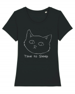 Time to Sleep Tricou mânecă scurtă guler larg fitted Damă Expresser