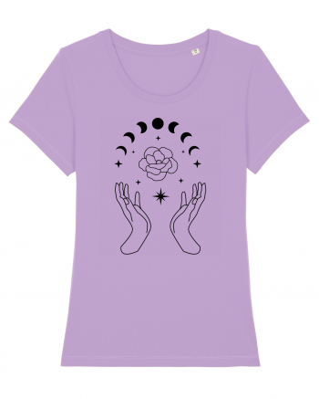 Mystic Moon Phases Hands Lavender Dawn