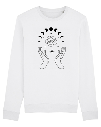 Mystic Moon Phases Hands White