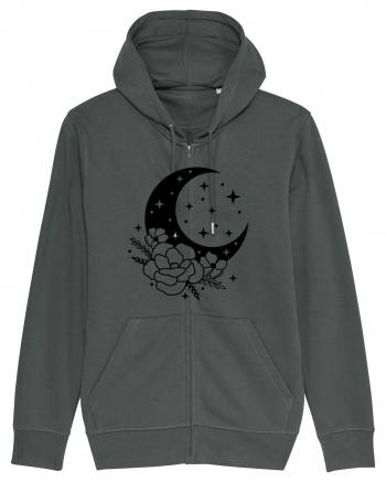 Mystic Moon Flowers bw Anthracite
