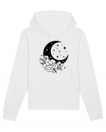 Mystic Moon Flowers bw Hanorac Unisex Drummer