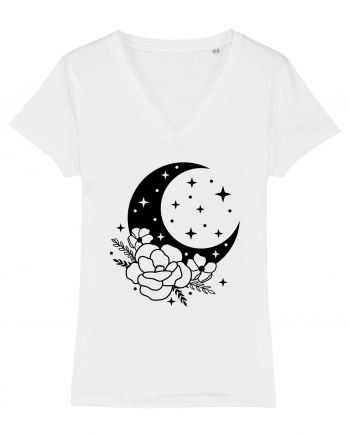 Mystic Moon Flowers bw White