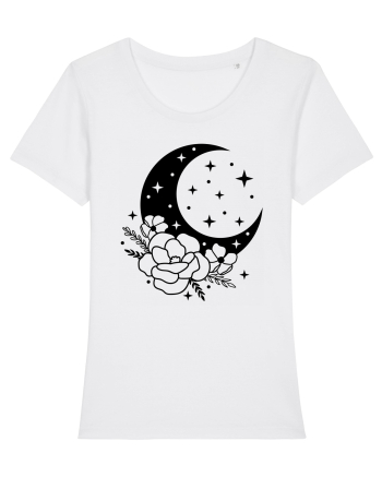 Mystic Moon Flowers bw White