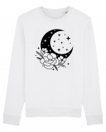 Mystic Moon Flowers bw Bluză mânecă lungă Unisex Rise