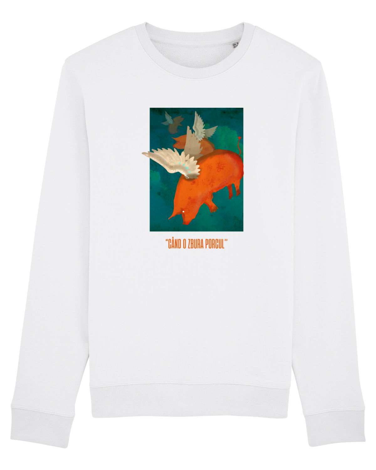 Bluză mânecă lungă Unisex Rise White