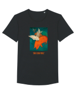  Când o zbura PORCUL Tricou mânecă scurtă guler larg Bărbat Skater