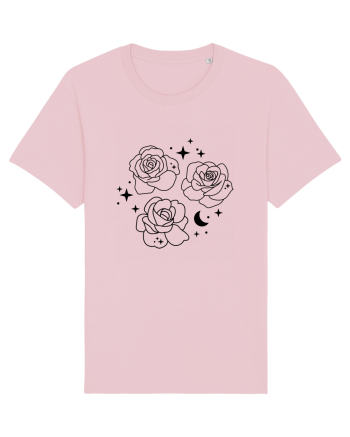 Mystic Flowers bw Cotton Pink