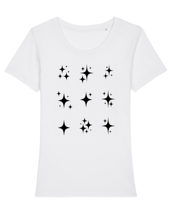 Stars Sparkle black White