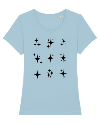 Stars Sparkle black Sky Blue