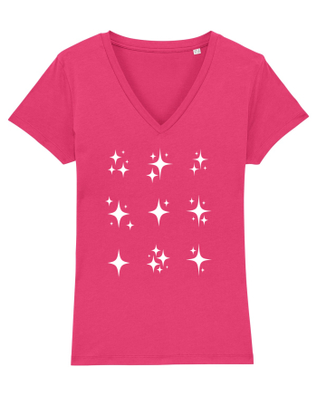 Stars Sparkle Raspberry