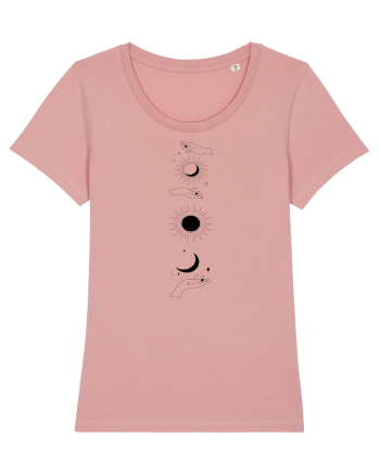 Woman Hand Moon Sun Canyon Pink