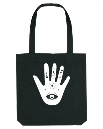 Esoteric Hand with Eye white Black