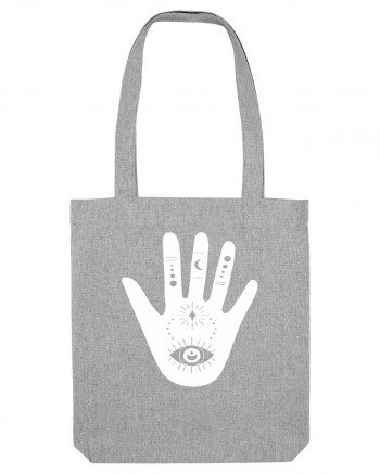 Esoteric Hand with Eye white Heather Grey